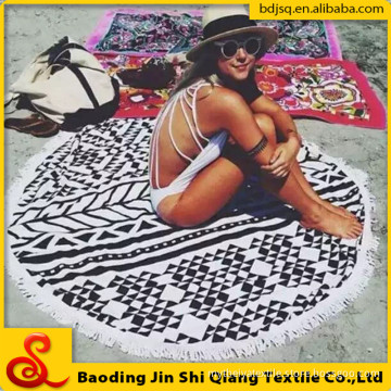 Wholesale 2016 hot selling custom round beach towel